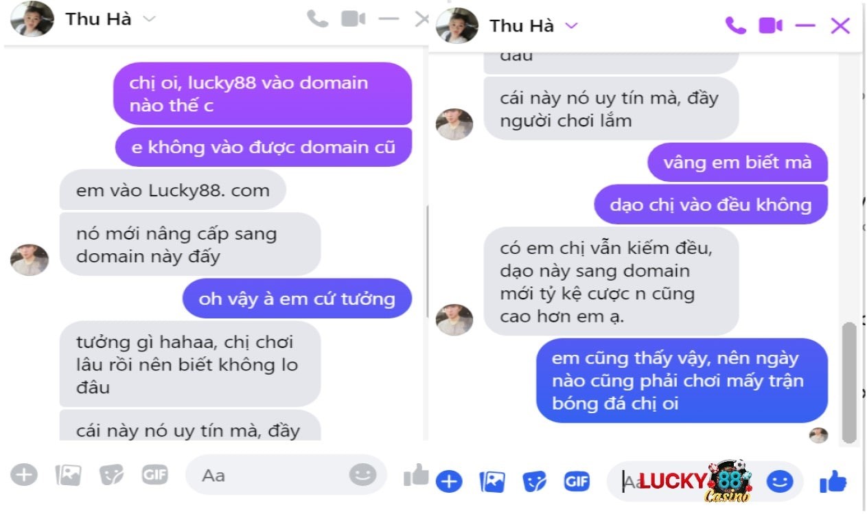 Hình ảnh người chơi đánh giá nhà cái Lucky88 trên Facebook